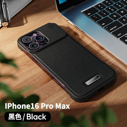 Luxury Magnetic Leather Aromatherapy Phone Case For iPhone 11 12 13 14 15 16 17 Pro Max Plus Wireless Charging Borderless Cover