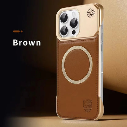 Luxury Magnetic Leather Aromatherapy Phone Case For iPhone 11 12 13 14 15 16 17 Pro Max Plus Wireless Charging Borderless Cover