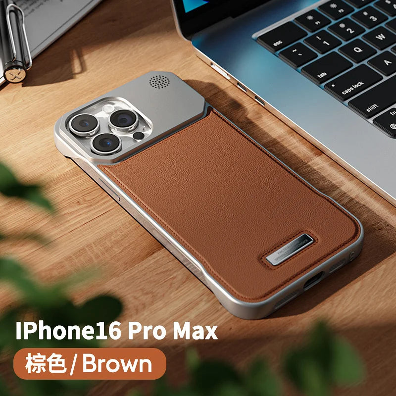 Luxury Magnetic Leather Aromatherapy Phone Case For iPhone 11 12 13 14 15 16 17 Pro Max Plus Wireless Charging Borderless Cover