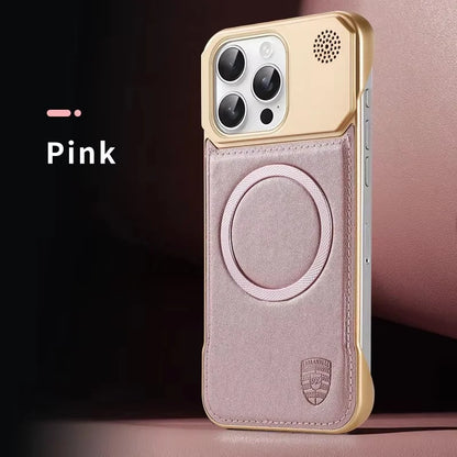 Luxury Magnetic Leather Aromatherapy Phone Case For iPhone 11 12 13 14 15 16 17 Pro Max Plus Wireless Charging Borderless Cover